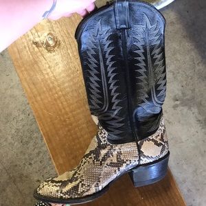 Snakeskin cowboy boots